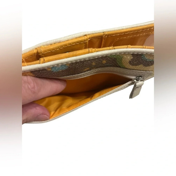 Spartina 449 Daufuskie Island Wallet Natural Linen And Leather - Picture 6 of 10